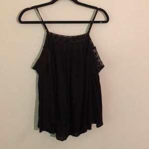 Black off-the-shoulder blouse